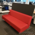 72" Steelcase Coalesse Bix Red Sofa Lounge Chair w/ Black Screen
